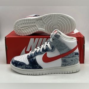 Nike Dunk High Washed Denim Pack, Size 8.5 Women. ( 7 Men  )DV2181-900 Brand New